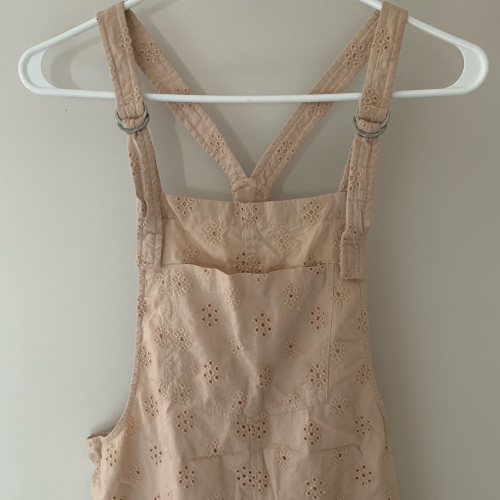 American Eagle pink overalls